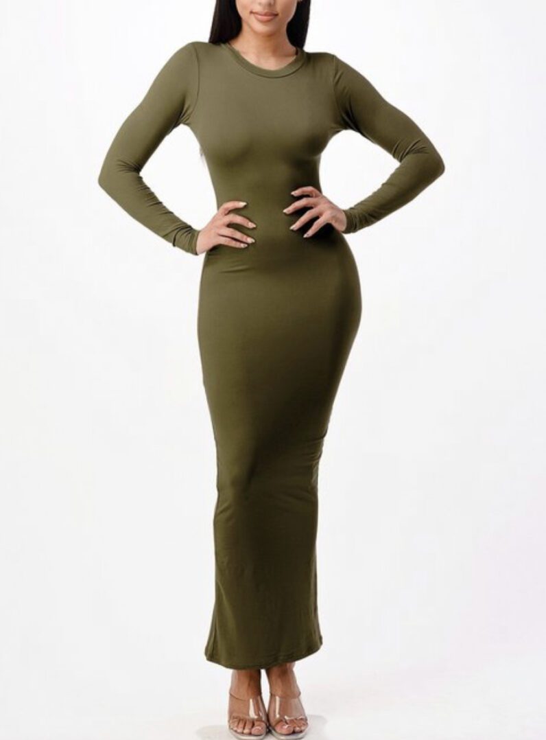 TKK Solid Color Maxi Dress