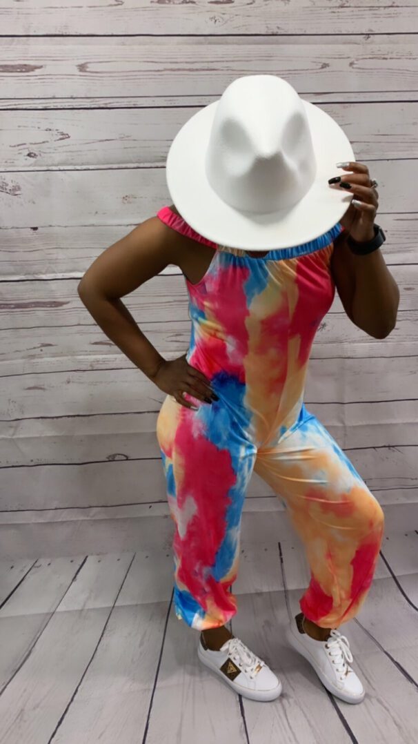 TKK Off The Shoulder Tie-dye Jumpsuit