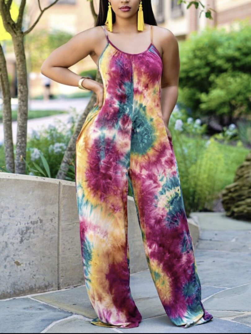 TKK Tie-Dye Purple Jumpsuit