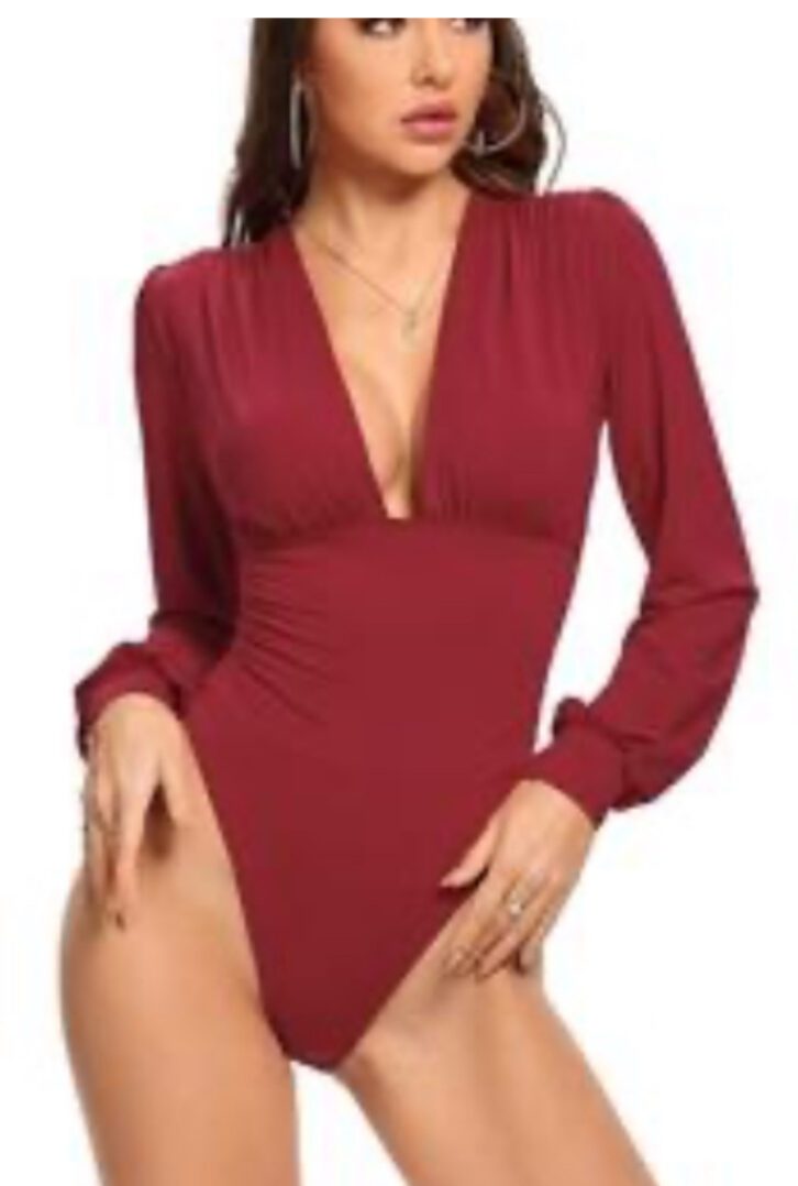 TKK Wendy Low-Cut V Neck Bodysuit