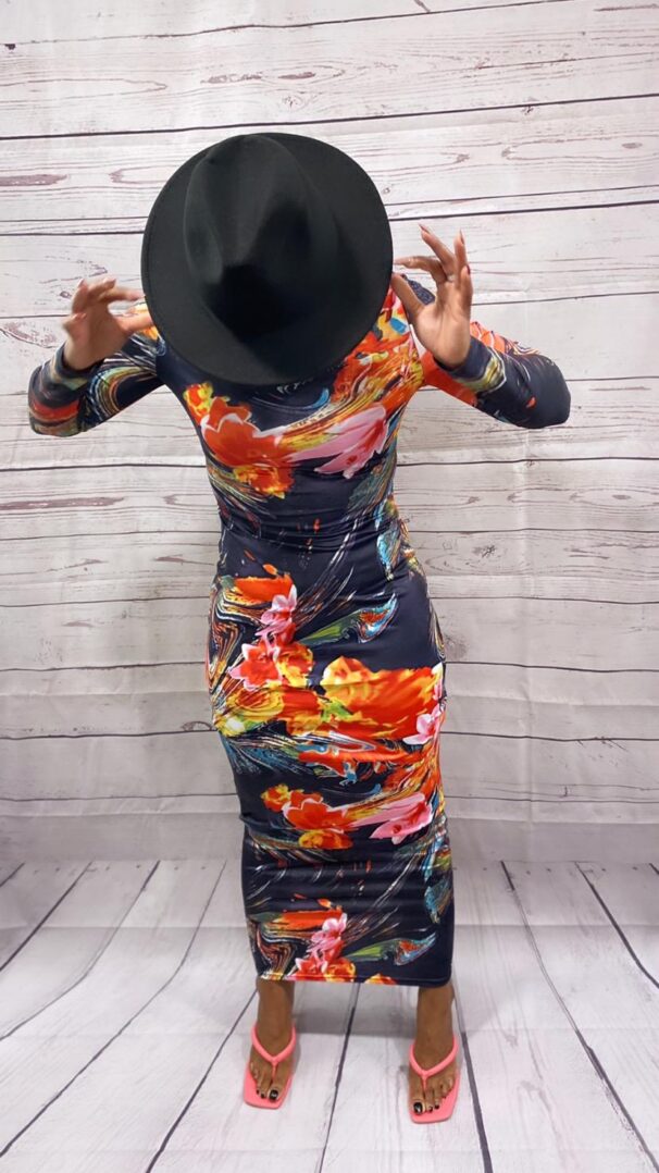 TKK Kelli Flower Print Bodycon Dress