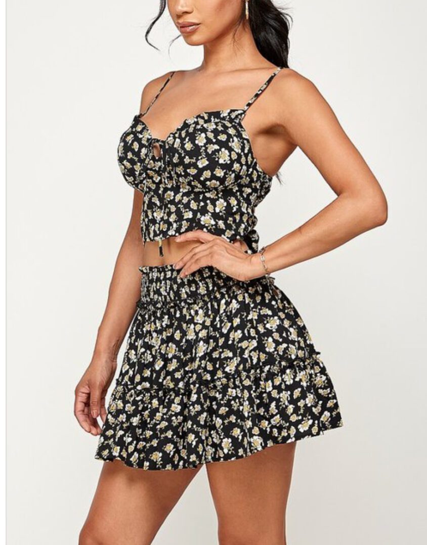 TKK Feeling Flirty Floral Skirt Set