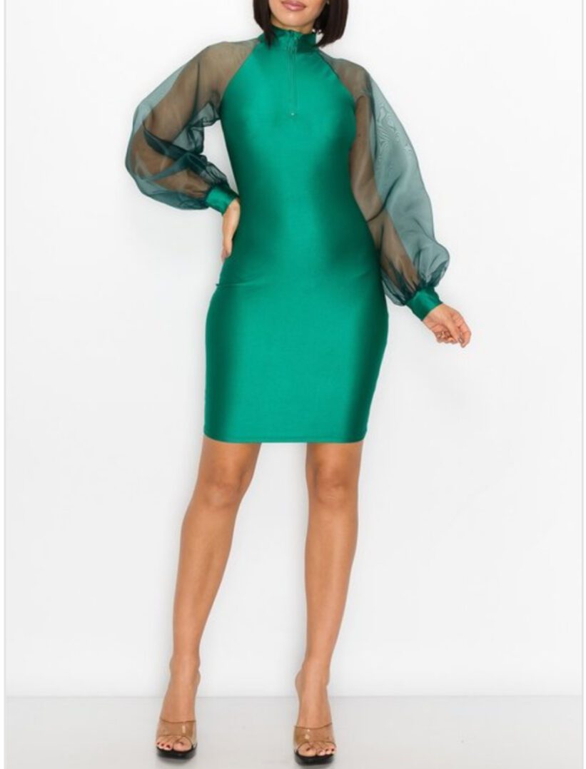 TKK Nikki Mock Neck Midi Dress