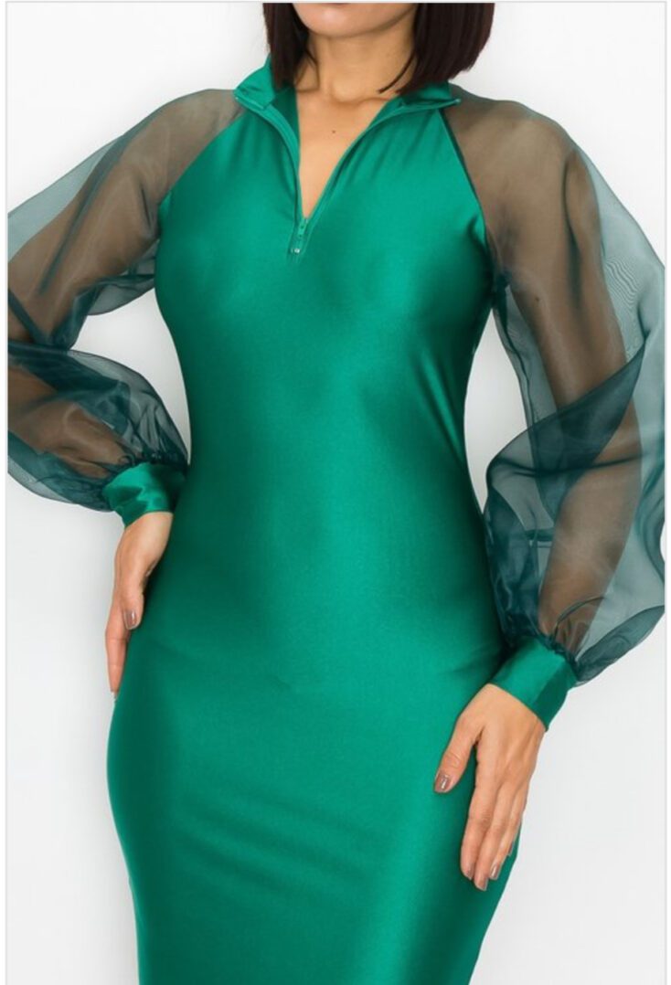 TKK Nikki Mock Neck Midi Dress