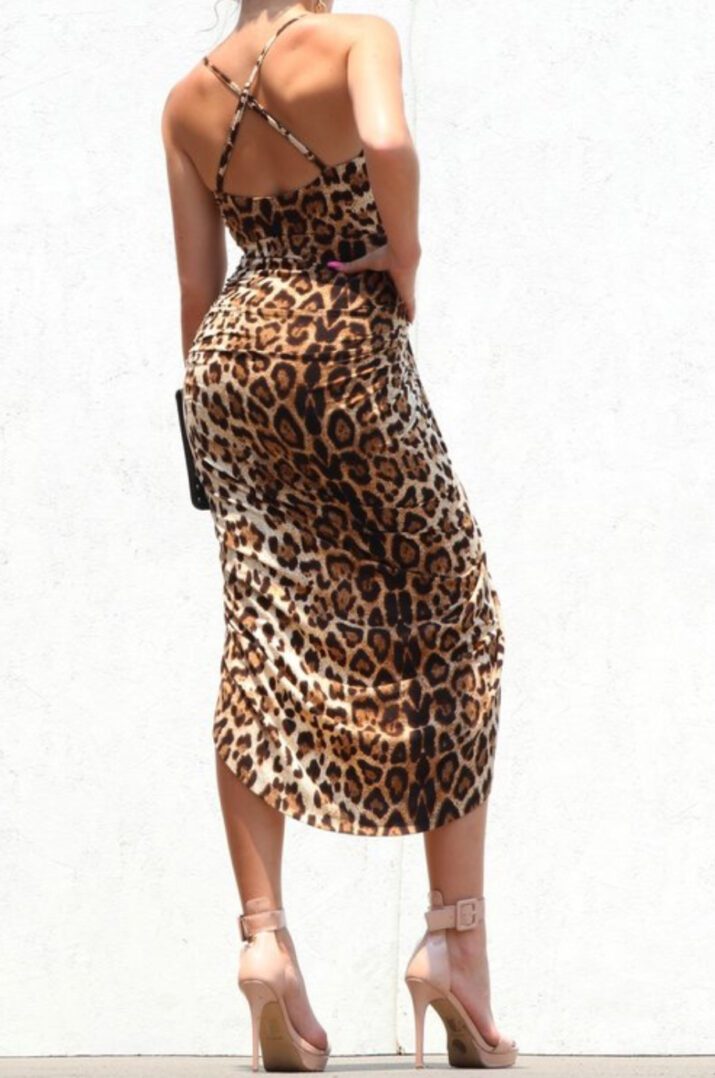TKK Leopard Ruched Dress