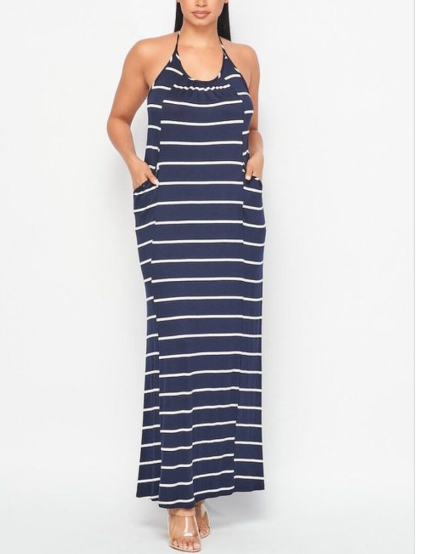 TKK Jersey Stripe Maxi Dress