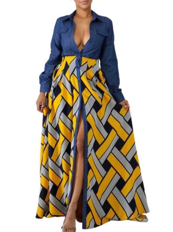 TKK Multi-Fabric Dress