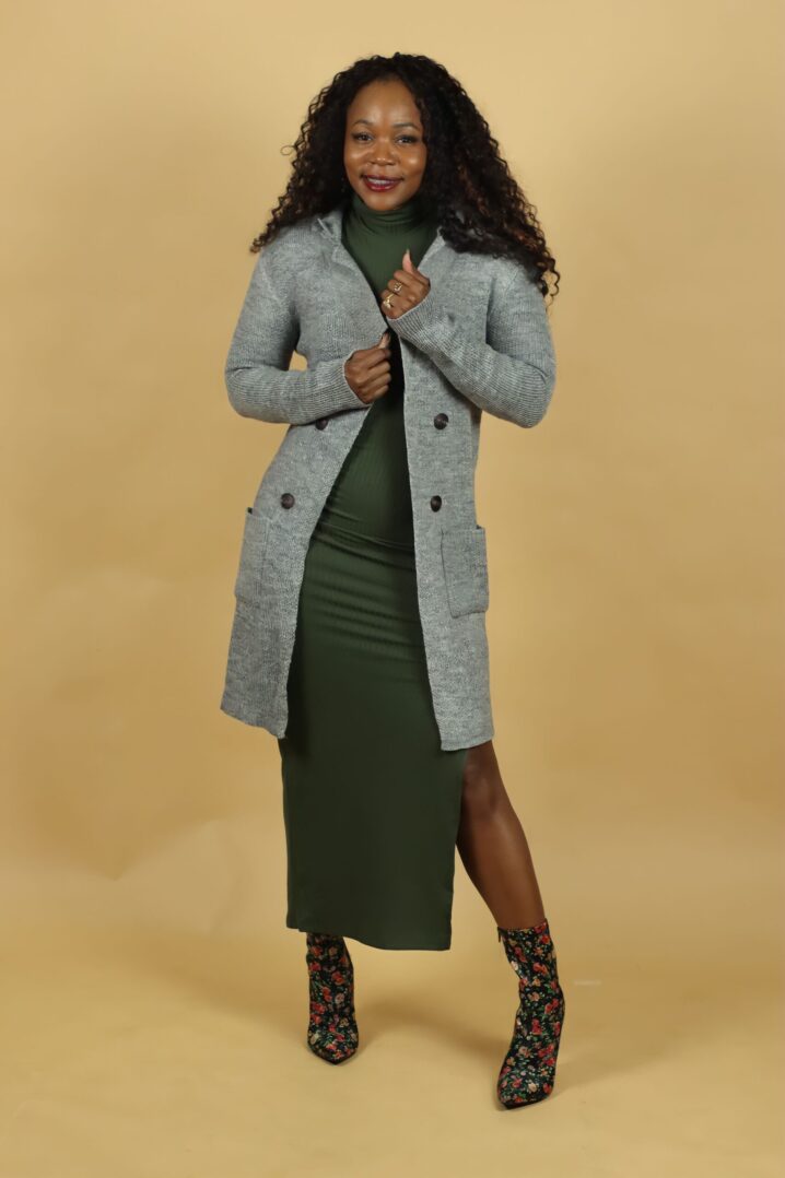 TKK Side Slit Sweater Dress