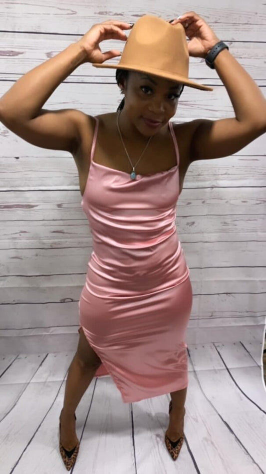 TKK SXY Silk Draped Maxi Dress