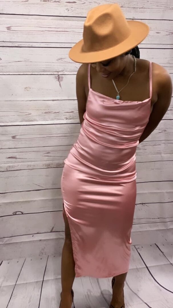 TKK SXY Silk Draped Maxi Dress