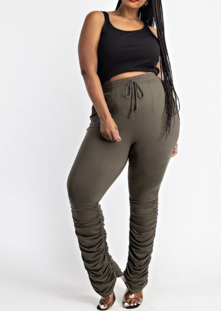 TKK Cassie High-Waisted Shirred Pant
