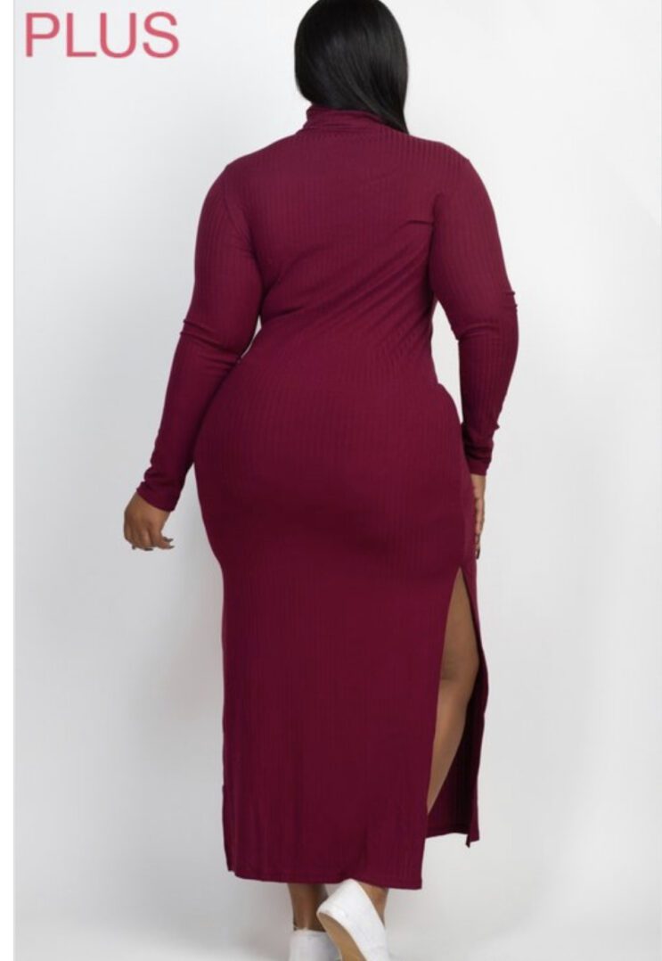 TKK Wendy Long Sleeve Slit Dress