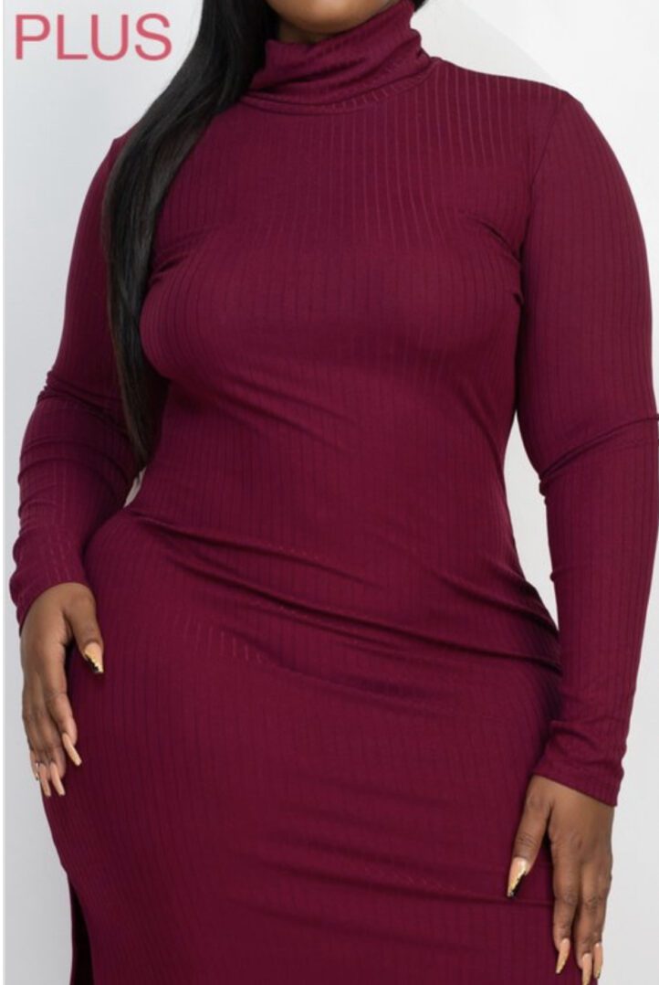 TKK Wendy Long Sleeve Slit Dress