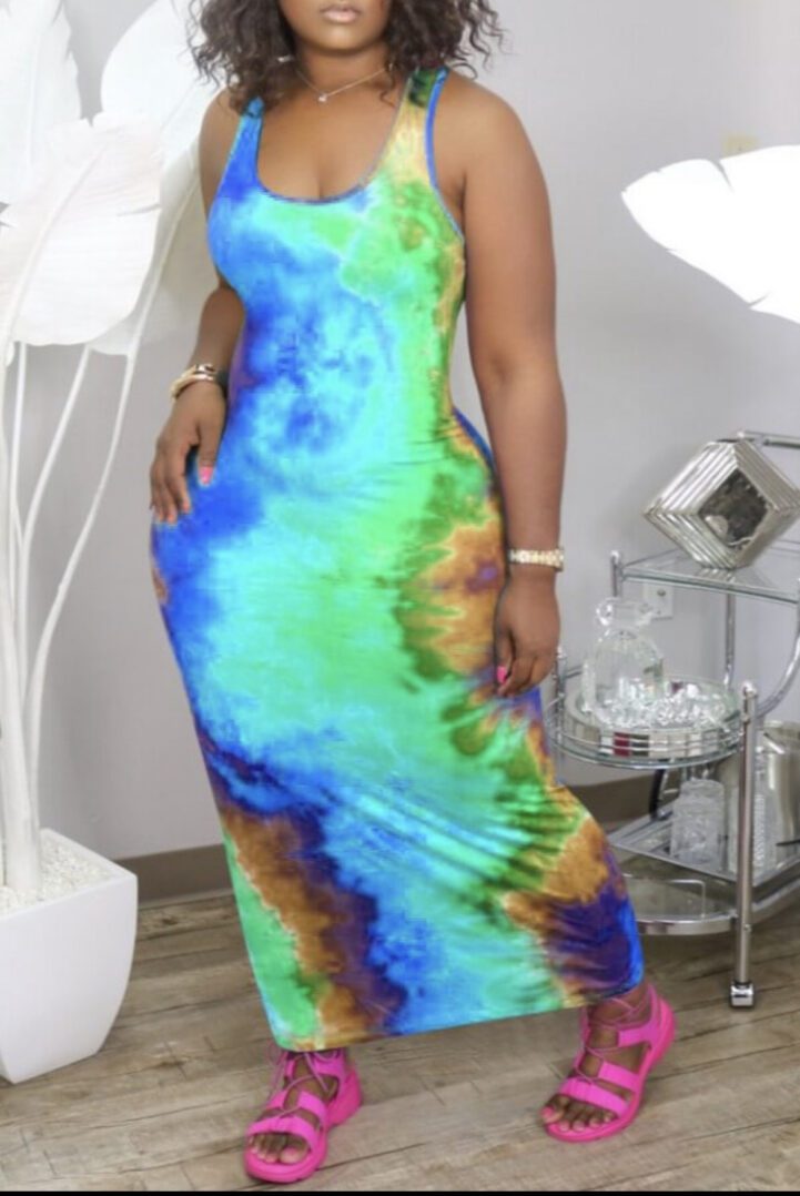 TKK Tie-Dye Ankle Length Sundress