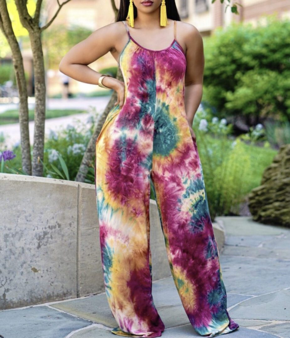 TKK Tie-Dye Purple Jumpsuit