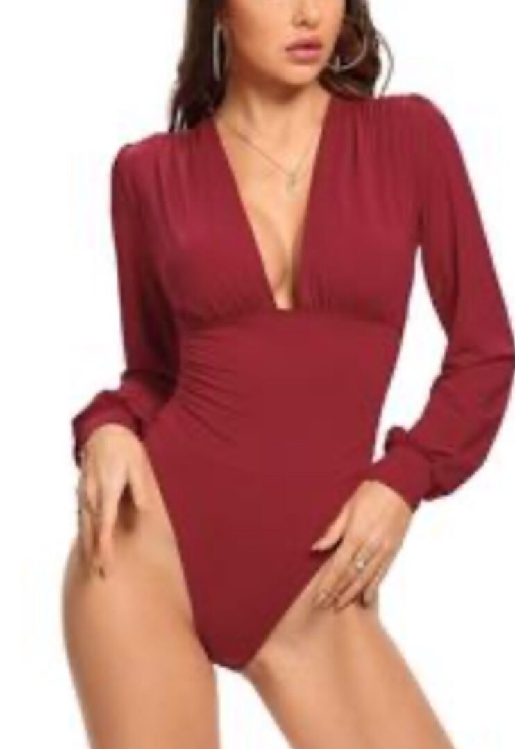 TKK Wendy Low-Cut V Neck Bodysuit