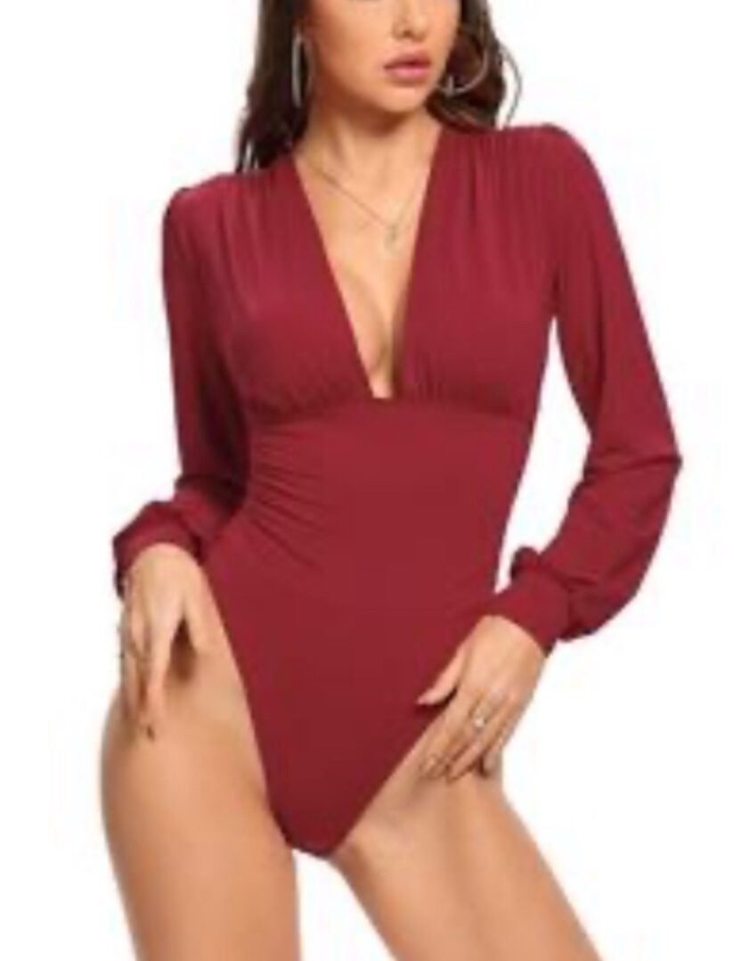 TKK Wendy Low-Cut V Neck Bodysuit